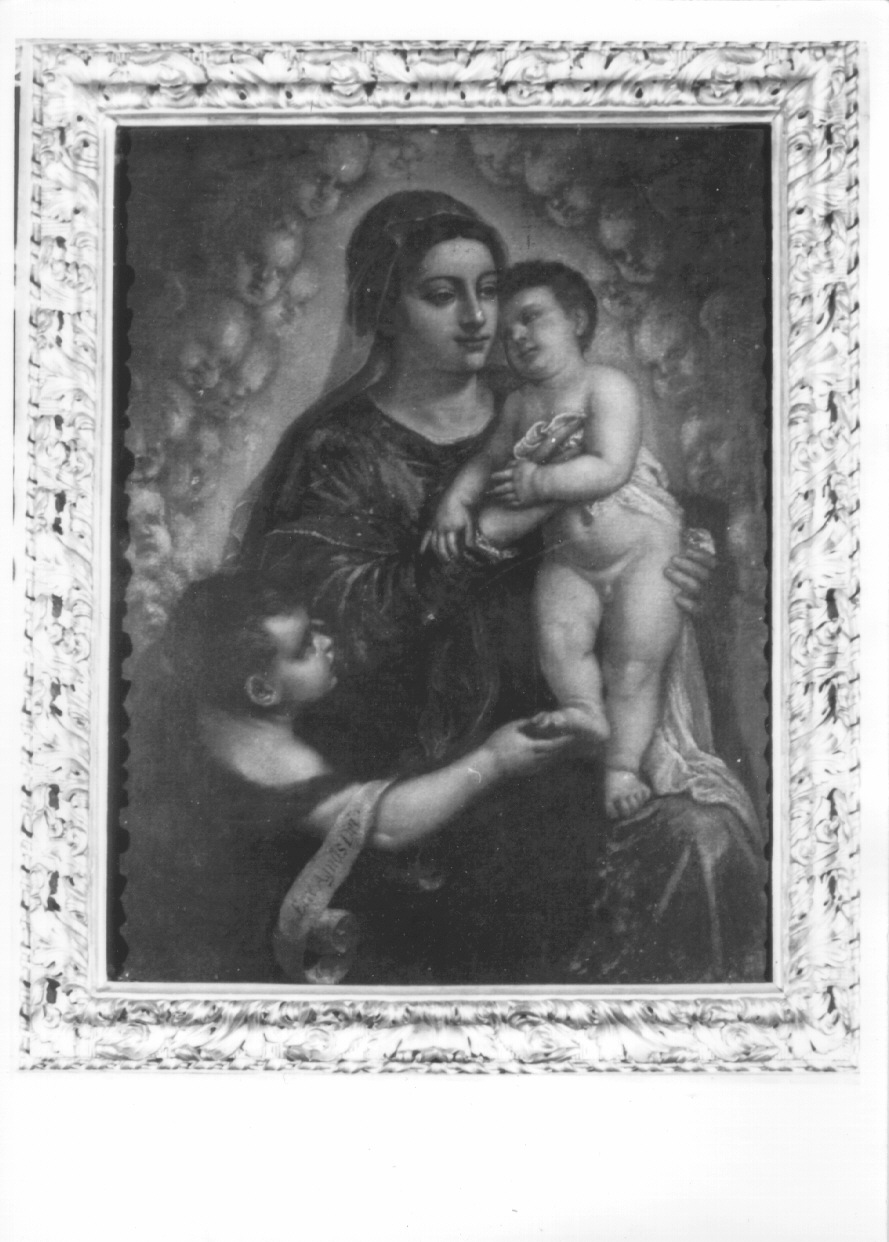 Madonna con il Bambino e San Giovannino, Madonna con Bambino e San Giovannino (dipinto, opera isolata) - ambito veneto (terzo quarto sec. XVI)