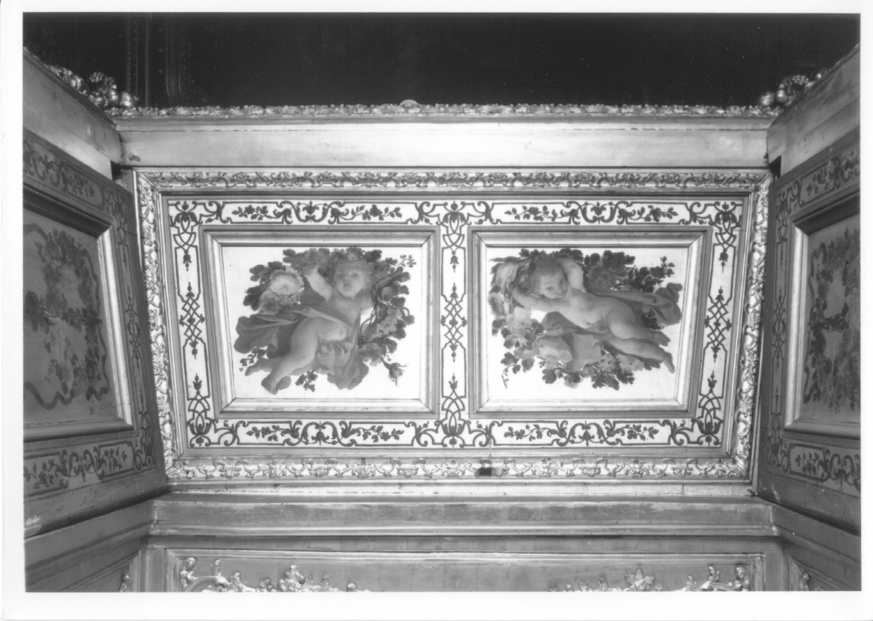 putti alati e ghirlande (pannello, opera isolata) di Crosato Giovanni Battista - ambito piemontese (secondo quarto sec. XVIII)