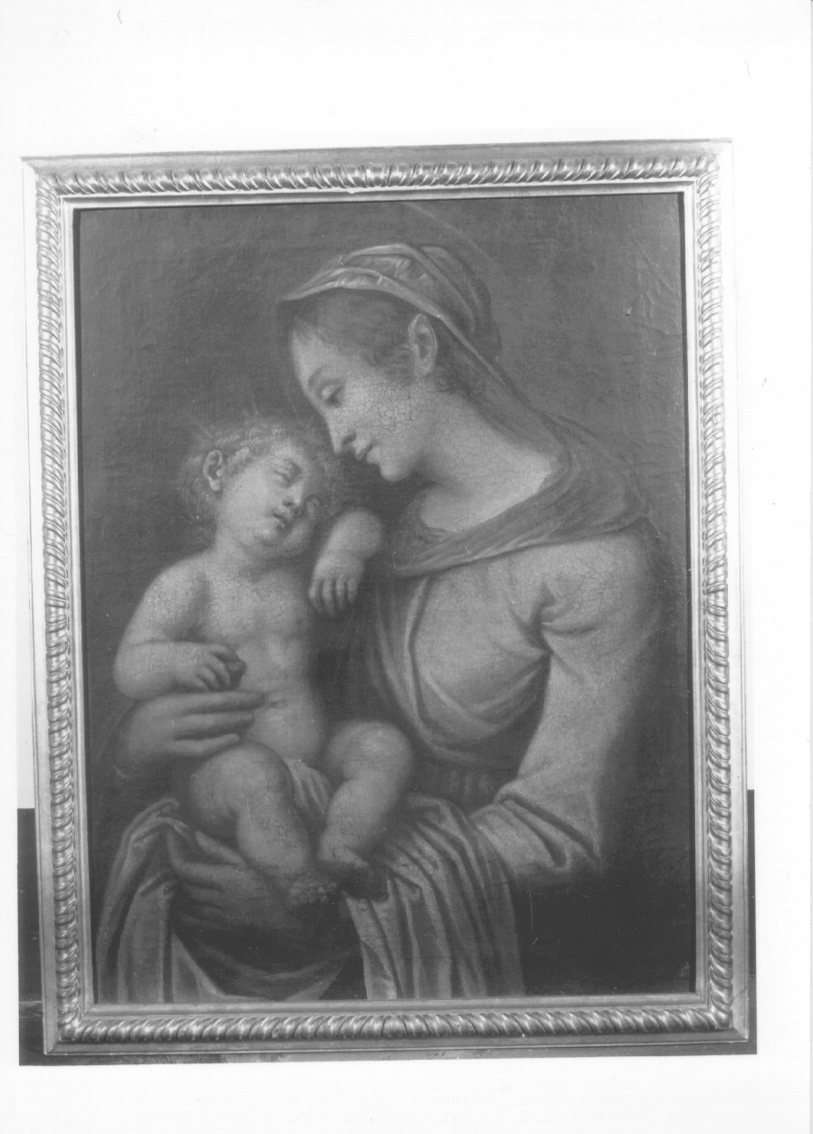 Madonna con Bambino dormiente (dipinto, opera isolata) di Caccia Guglielmo detto Moncalvo (fine sec. XVI)