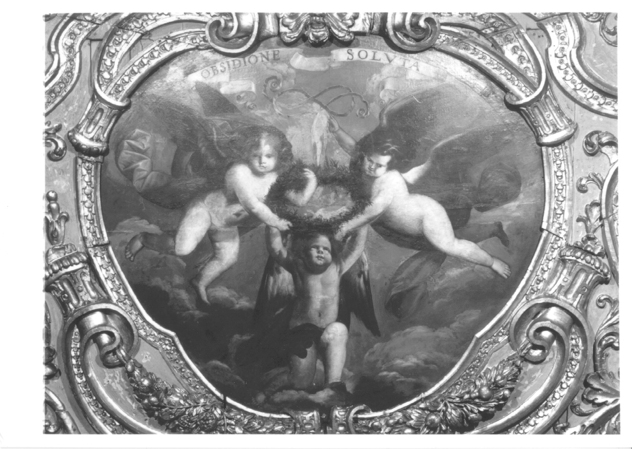 putti alati e ghirlande (dipinto, opera isolata) di Recchi Giovanni Paolo (terzo quarto sec. XVII)