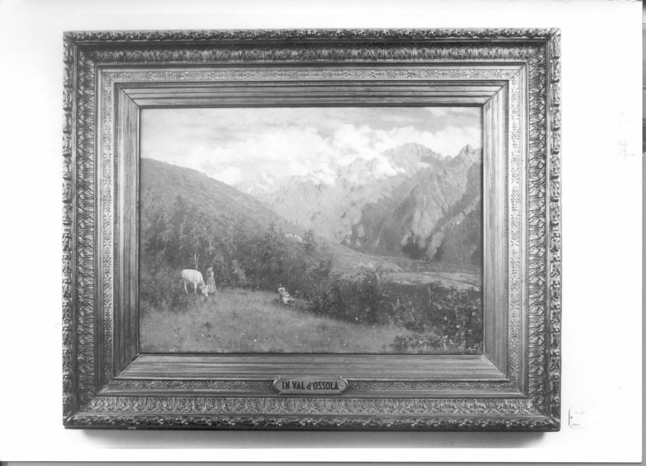 In Val d'Ossola, paesaggio montano (dipinto, opera isolata) di Calderini Marco (ultimo quarto sec. XIX)