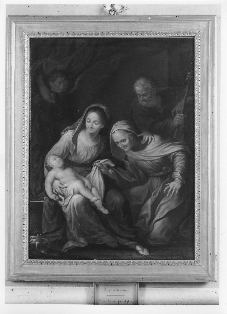 Madonna con Bambino, Sant'Anna, San Giuseppe e un angelo (dipinto, opera isolata) di Concioli Antonio (inizio sec. XIX)