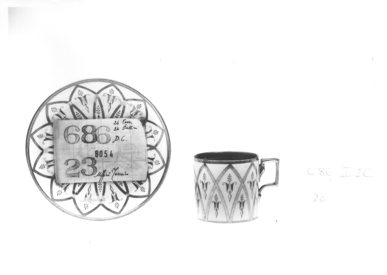 motivo decorativo geometrico (tazzina da caffe', opera isolata) di Manifattura Imperiale di Vienna (primo quarto sec. XIX)