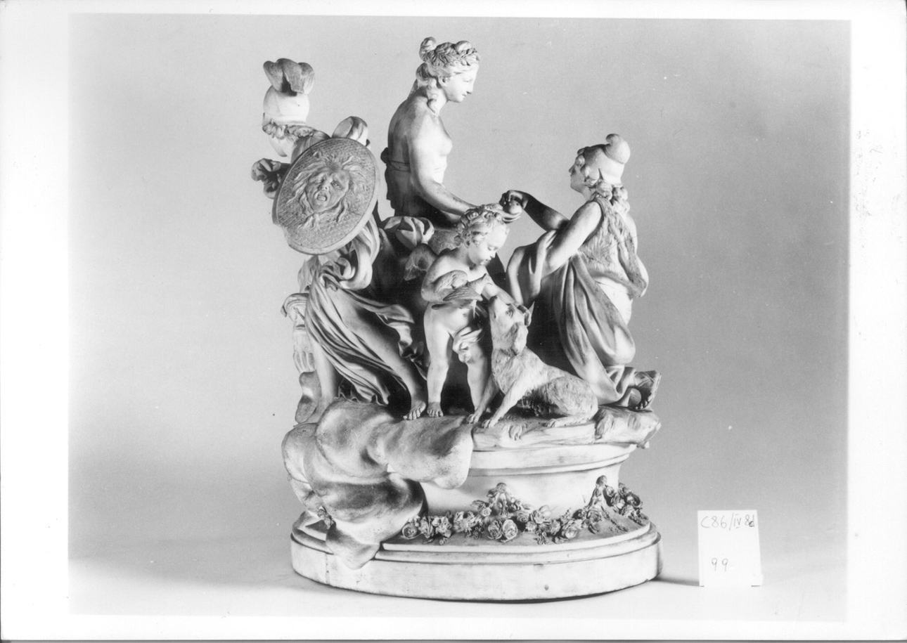 GIUDIZIO DI PARIDE (gruppo scultoreo, opera isolata) di Boizot Louis Simon (attribuito), Manifattura Reale di Sèvres (sec. XVIII)