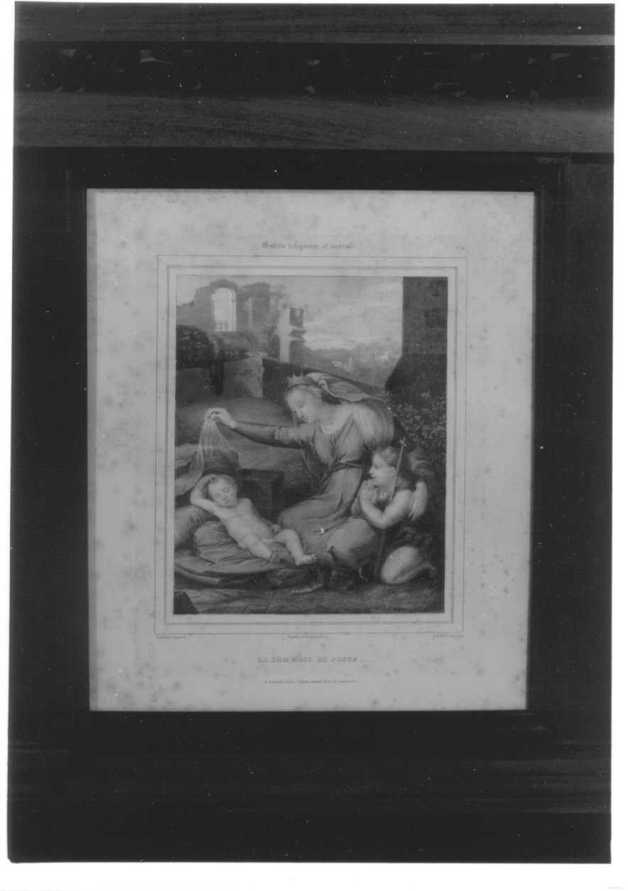 Madonna con Bambino e San Giovannino (stampa) - ambito francese (secondo quarto sec. XIX)