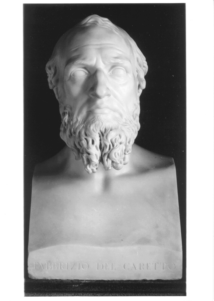 busto ritratto di Fabrizio del Carretto (busto, opera isolata) di Varni Santo (secondo quarto sec. XIX)