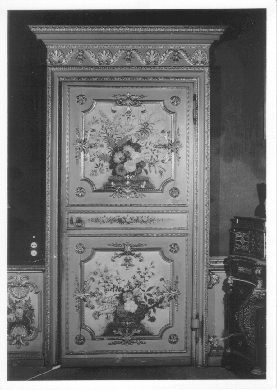 motivo decorativo floreale (porta, opera isolata) - ambito piemontese (ultimo quarto sec. XVIII)