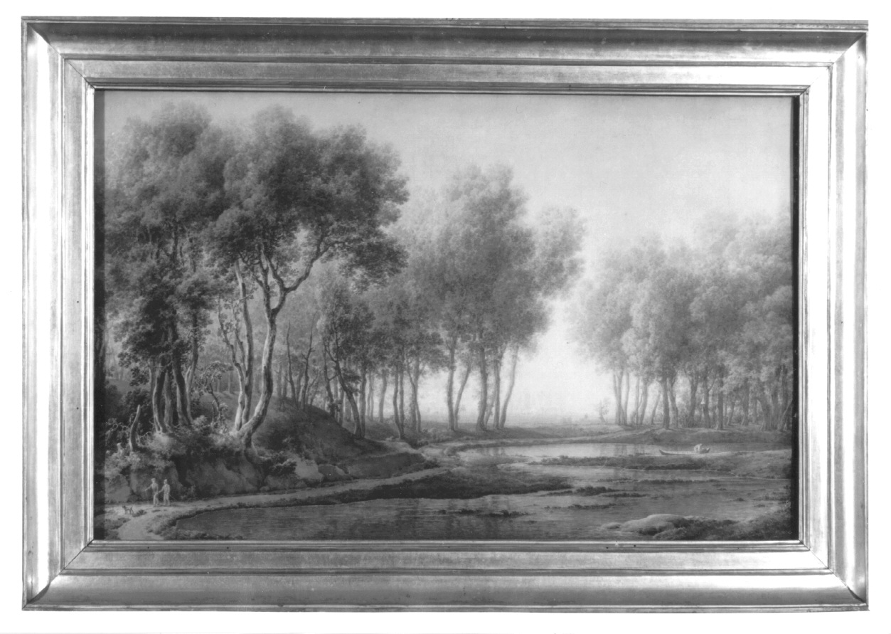 Boschereccio, paesaggio con alberi (dipinto, opera isolata) di Bagetti Giuseppe Pietro (prima metà sec. XIX)
