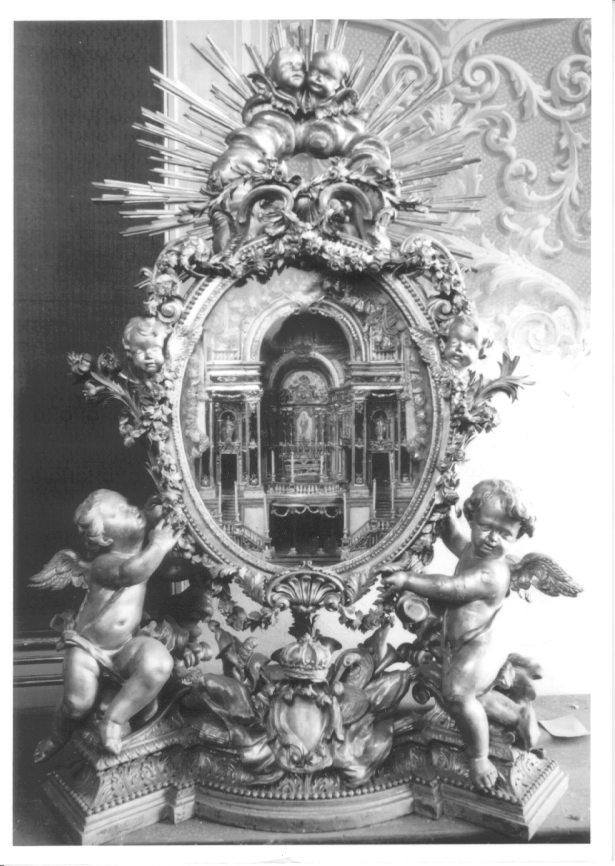 angeli e cherubini (reliquiario architettonico, opera isolata) - ambito parmense (?) (metà sec. XVIII)