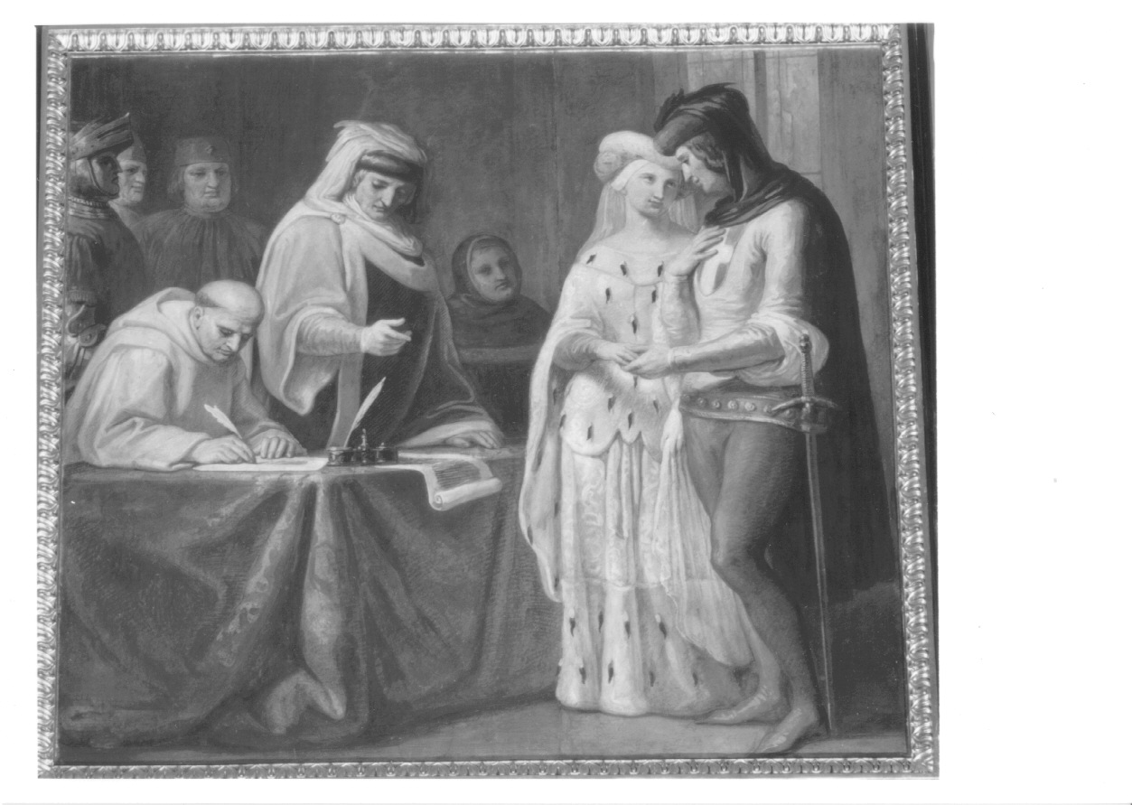 matrimonio di Oddone di Savoia con Adelaide di Susa (dipinto, ciclo) di Gonin Francesco (metà sec. XIX)