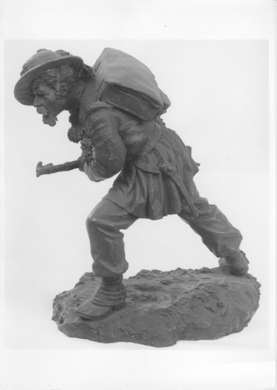 soldato del corpodei bersaglieri (statuetta, opera isolata) di Ceragioli Giorgio (sec. XIX)