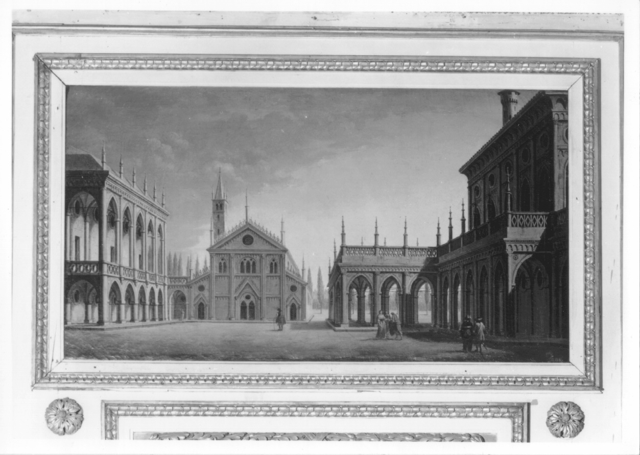 architetture (sovrapporta, opera isolata) di Bagnasacco Giovanni Battista (fine sec. XVIII)
