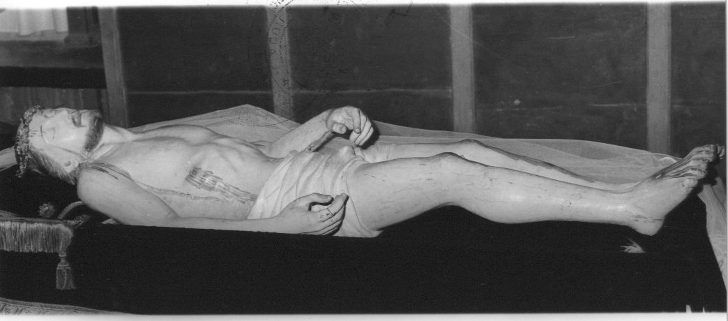 Cristo morto (statua, opera isolata) - bottega Italia centrale (sec. XVIII)