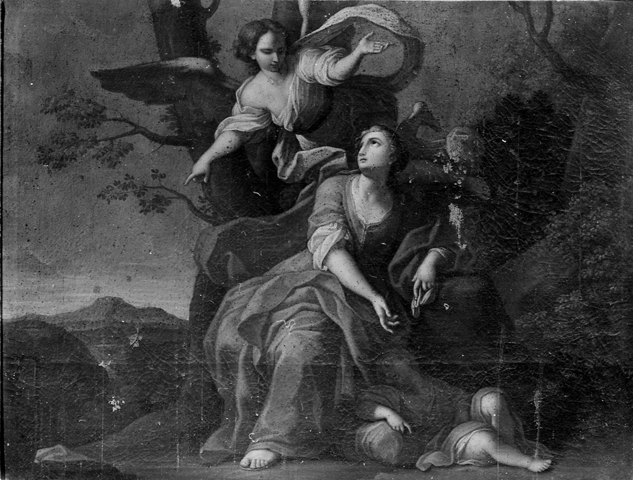 Agar e Ismaele nel deserto confortati dall'angelo (dipinto) di De Litiis Giulio Cesare (attribuito) (fine/inizio secc. XVIII/ XIX)
