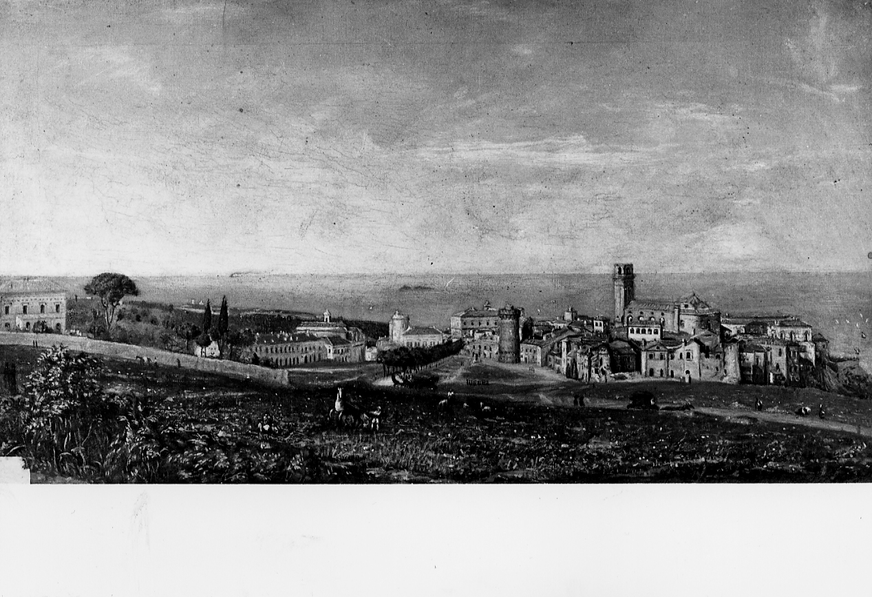 veduta di Vasto 1860, paesaggio (dipinto) di Di Giacomo Leone Elia (sec. XIX)