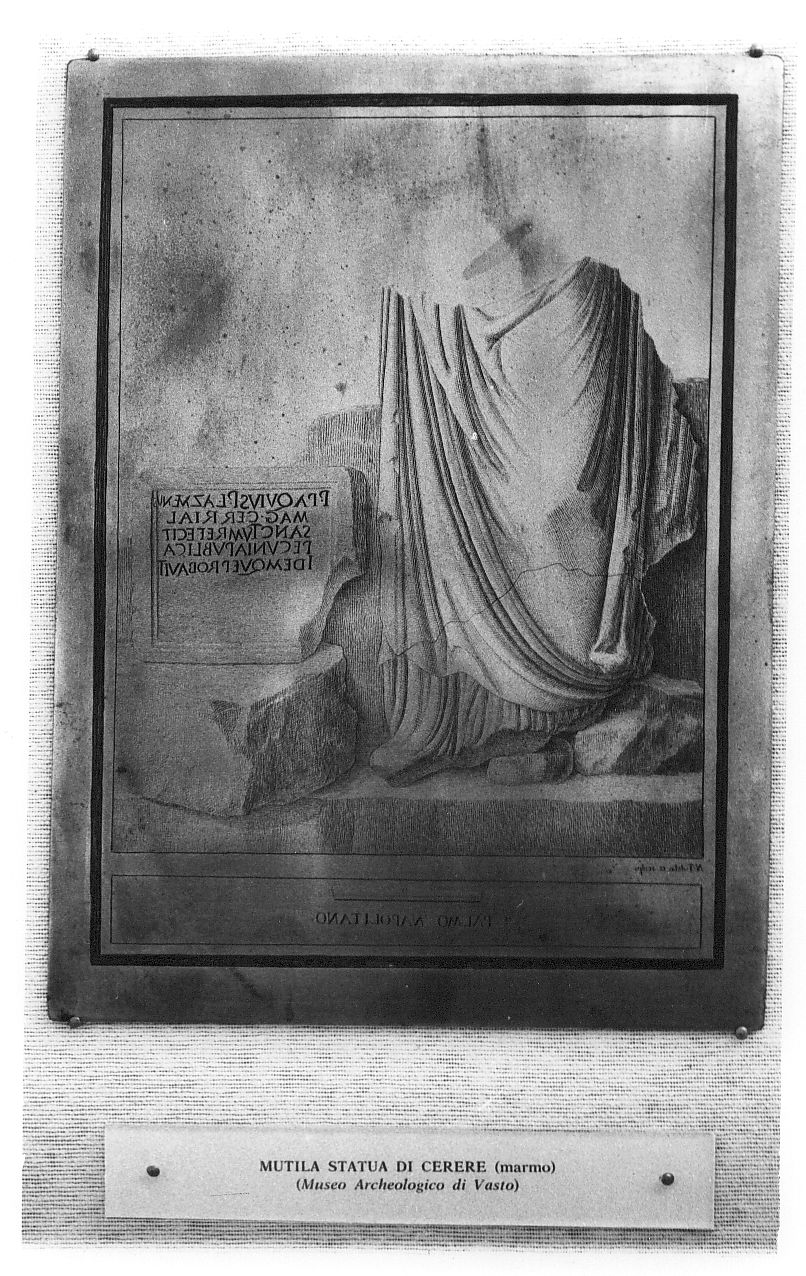 mutila statua di Cerere, Cerere (stampa) di Tiberi Nicola (sec. XVIII)