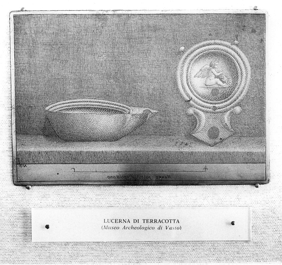 lucerna di terracotta (stampa) di Tiberi Nicola (sec. XVIII)