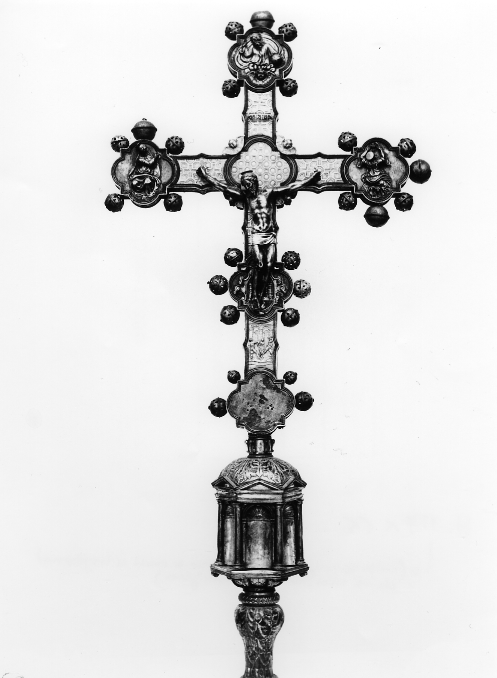 croce processionale, opera isolata - bottega Italia centrale (sec. XVI)