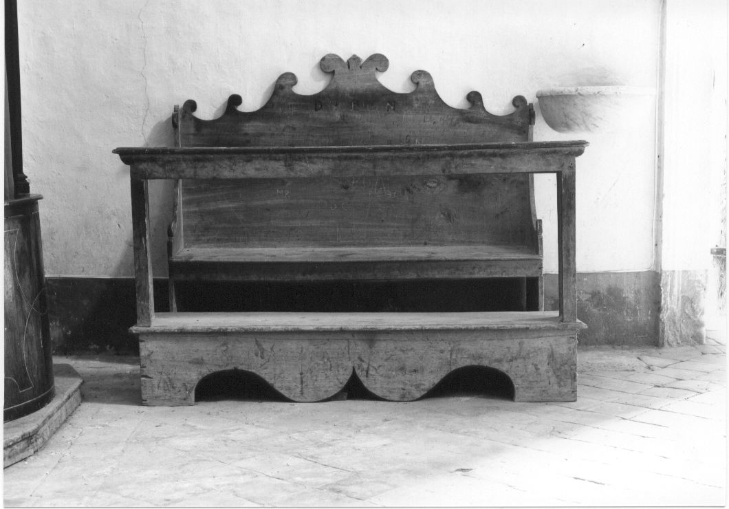banco da chiesa, opera isolata - bottega Italia centrale (sec. XIX)