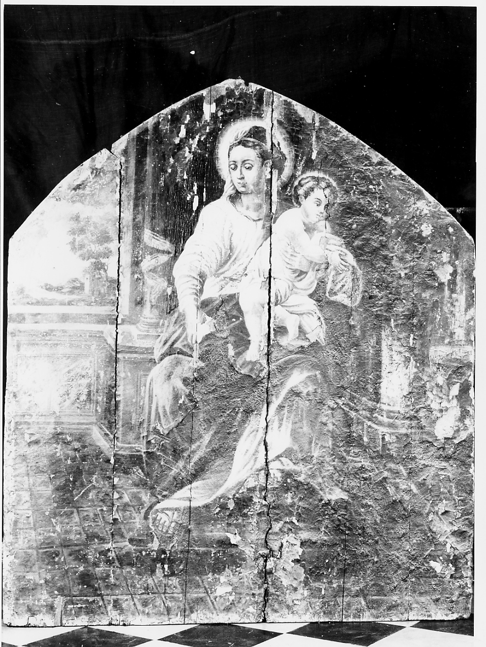 MADONNA CON BAMBINO (dipinto) - ambito abruzzese (sec. XVI)
