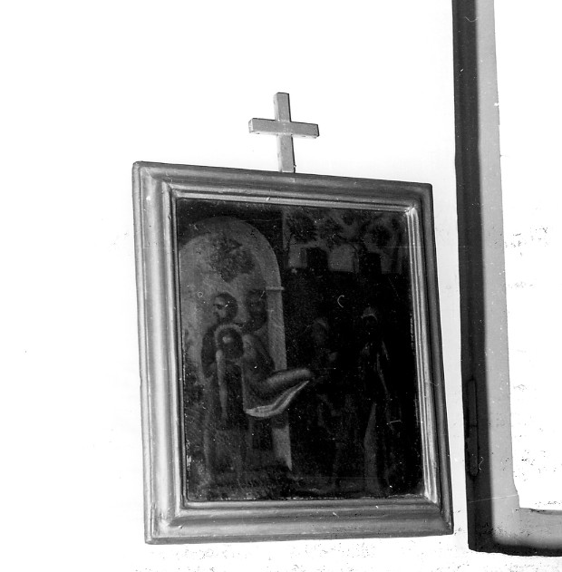 stazione XIV: Gesù deposto nel sepolcro (dipinto) - ambito Italia centrale (sec. I)