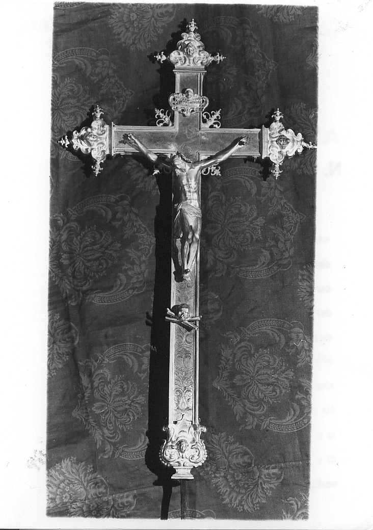 croce processionale, opera isolata - bottega abruzzese (fine sec. XVII)