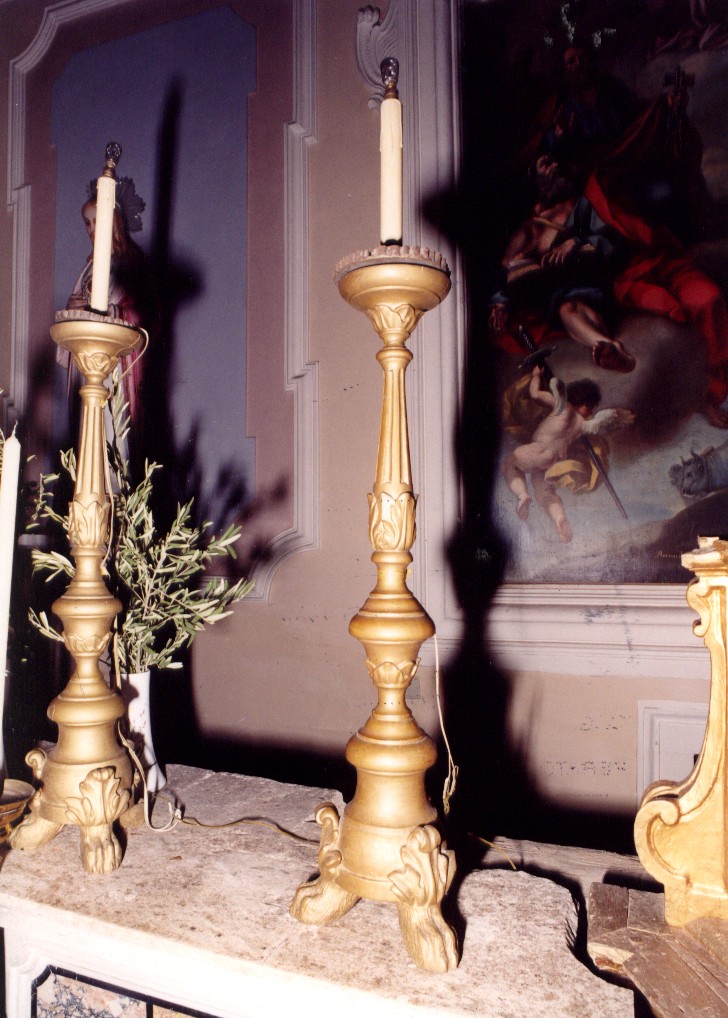 candeliere, serie - bottega abruzzese (sec. XIX)