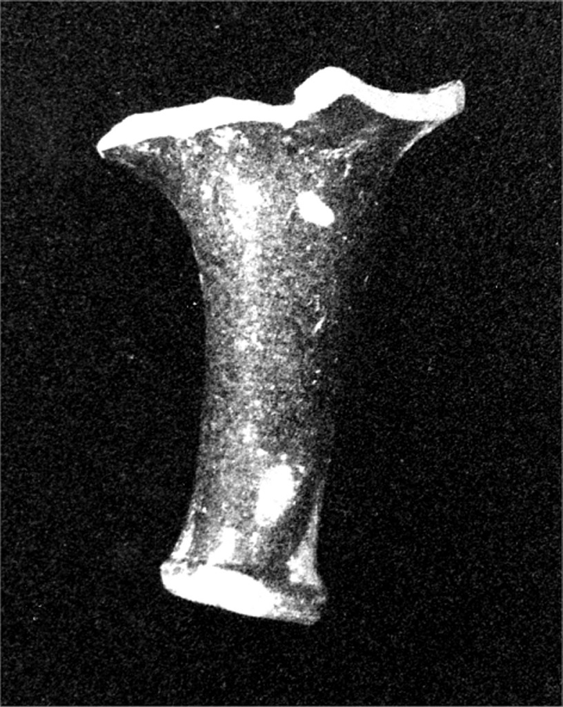 manico di pignatta, frammento - manifattura abruzzese (fine/inizio secc. XVIII/ XIX)