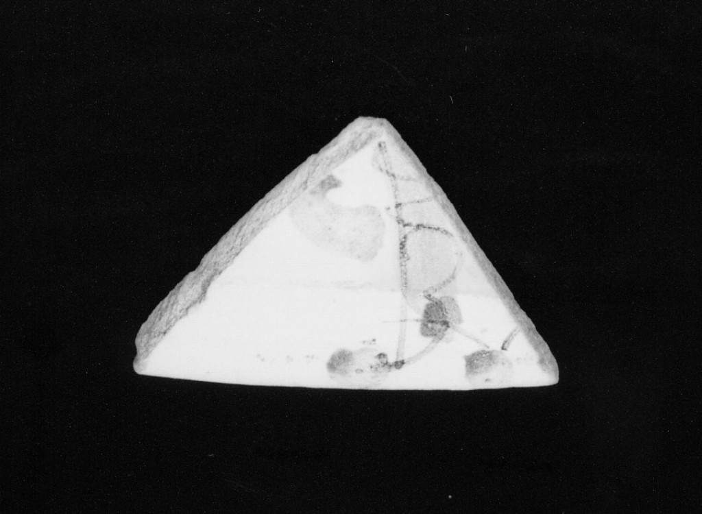 Corona (tesa di piatto, frammento) - manifattura abruzzese (fine/inizio secc. XVII/ XVIII)