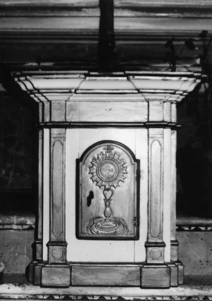 Calice eucaristico (tabernacolo - a tempietto) - produzione abruzzese (prima metà sec. XIX)
