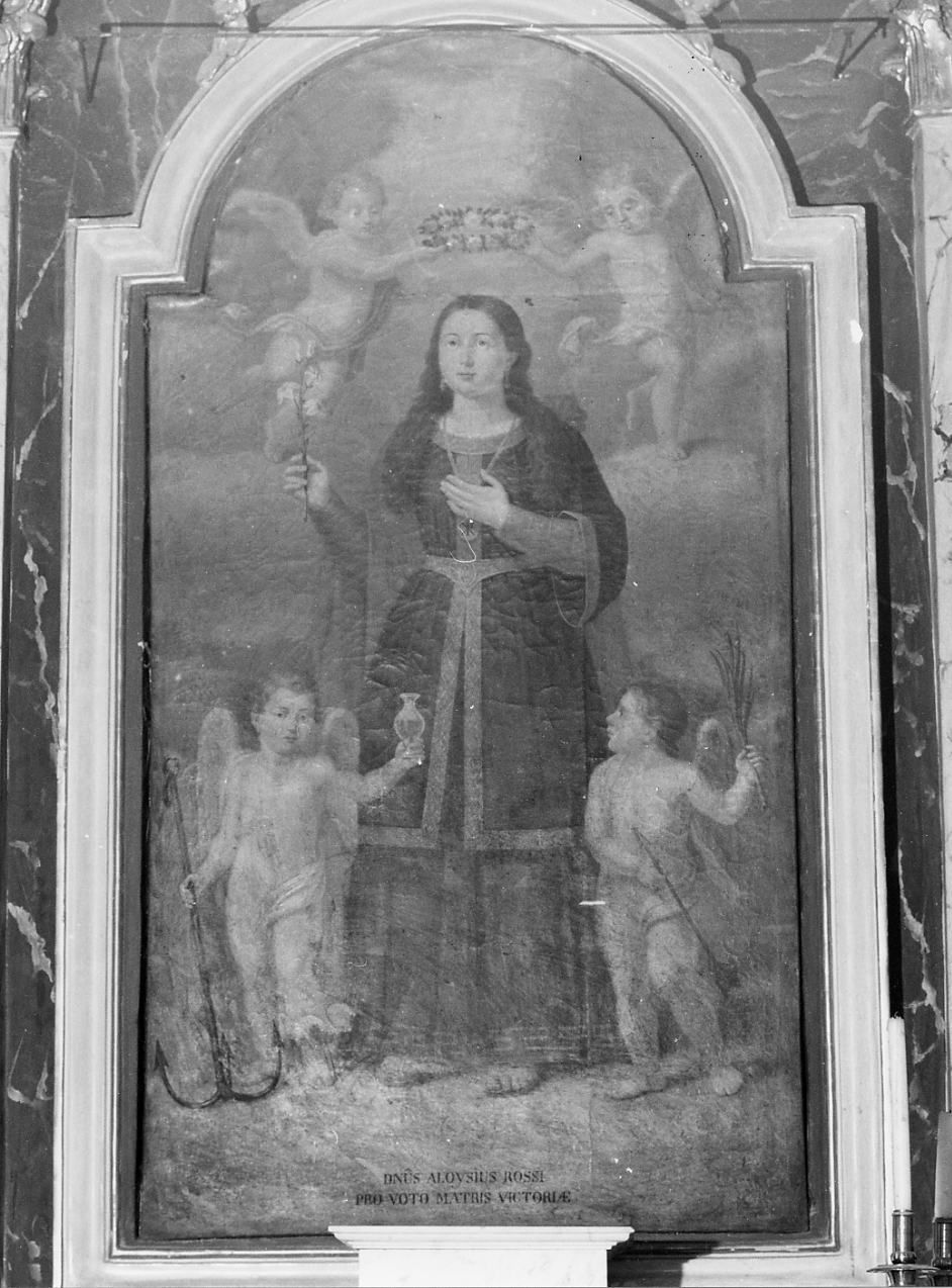 Santa martire e angioletti (dipinto, opera isolata) - ambito abruzzese (sec. XIX)