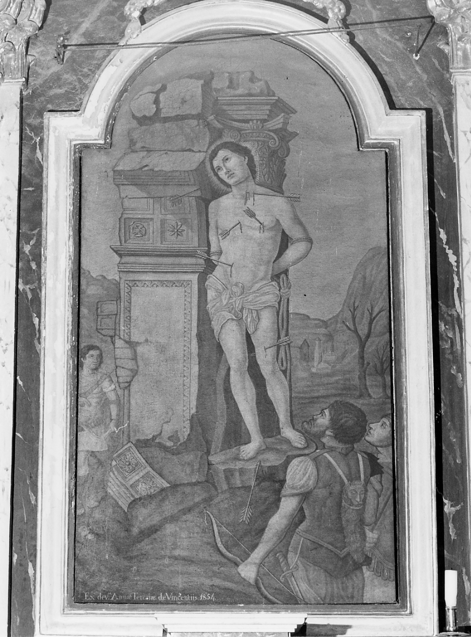 martirio di San Sebastiano (dipinto, opera isolata) - ambito abruzzese (sec. XIX)