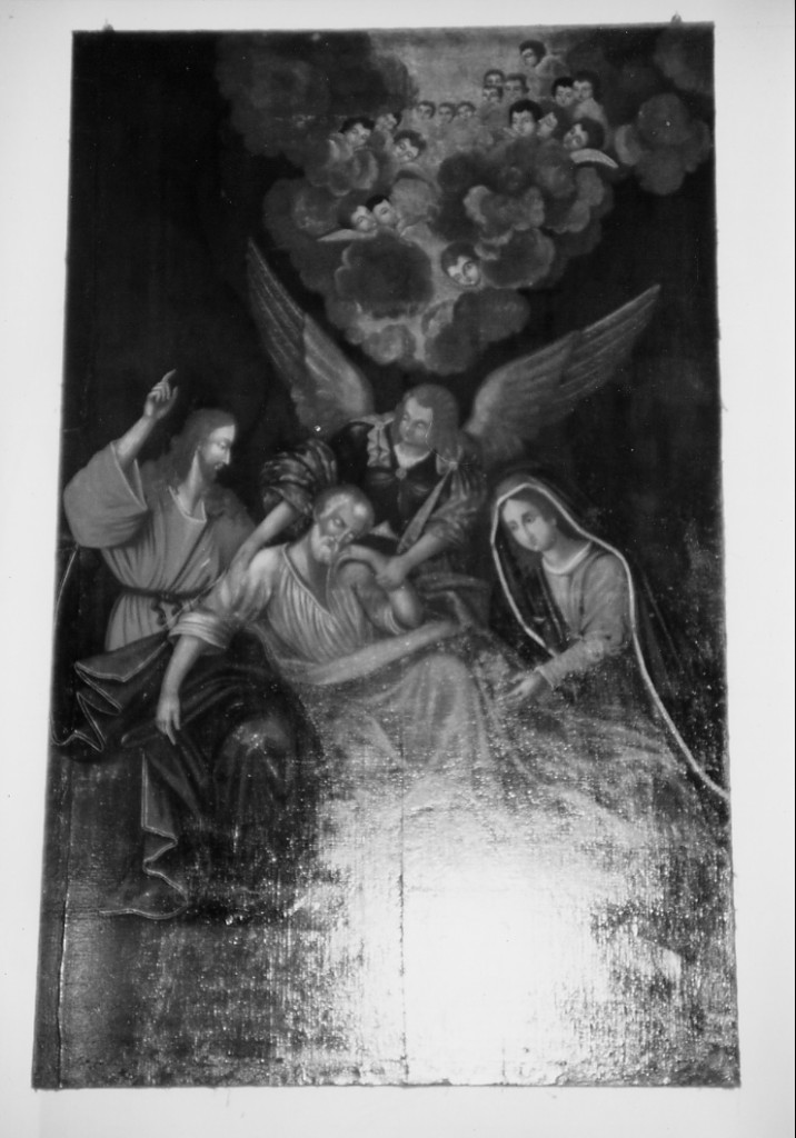 Morte di San Giuseppe (dipinto) di Orlando Tito (attribuito) (sec. XIX)