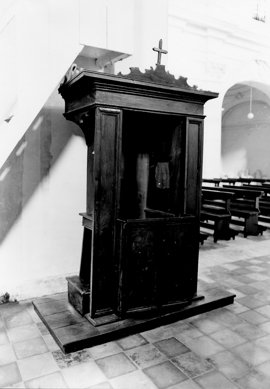 confessionale, opera isolata - bottega abruzzese (fine/inizio secc. XVIII/ XIX)