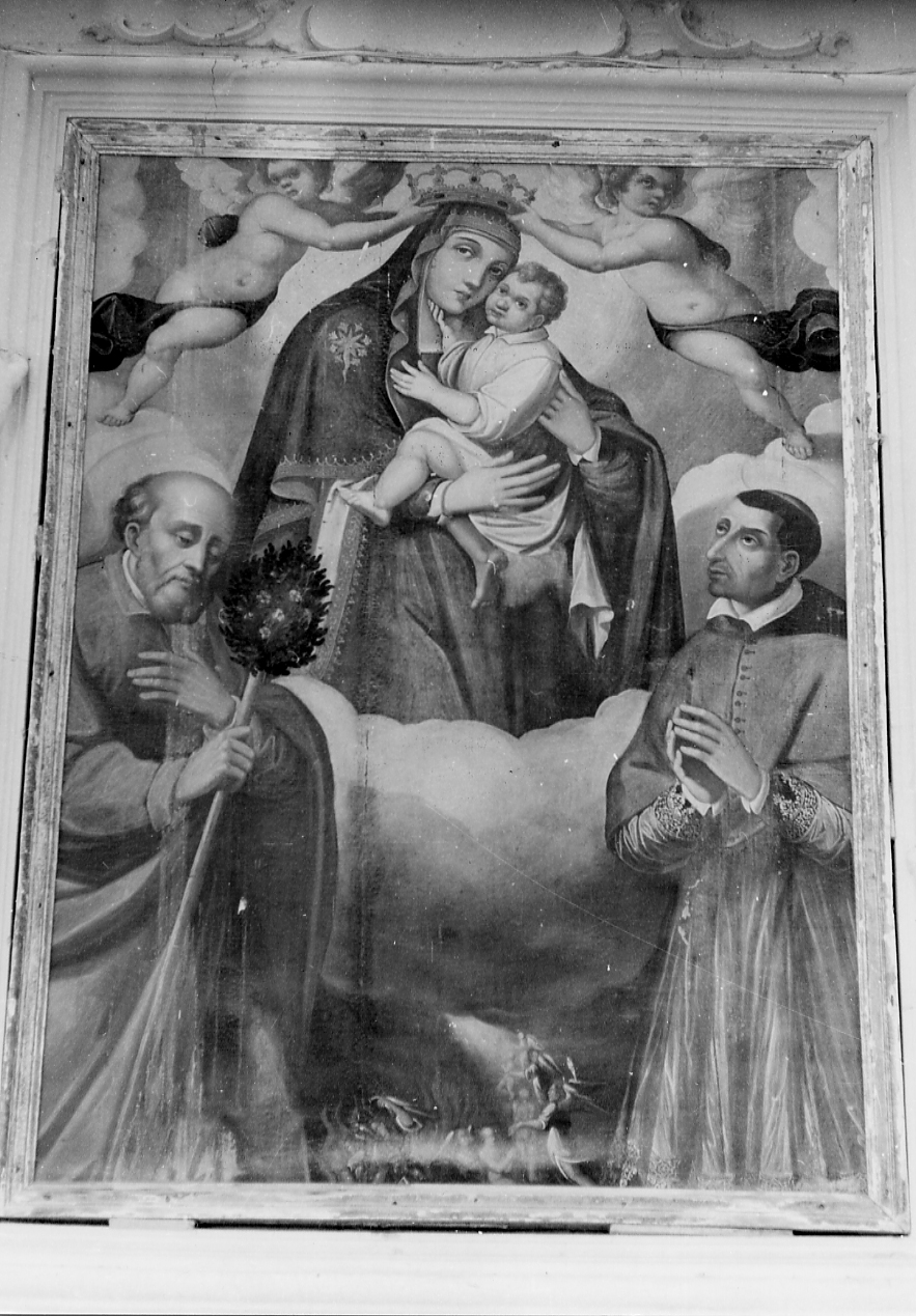 Madonna incoronata, S. Carlo e S. Giuseppe (dipinto, opera isolata) - ambito abruzzese (fine/inizio secc. XVIII/ XIX)
