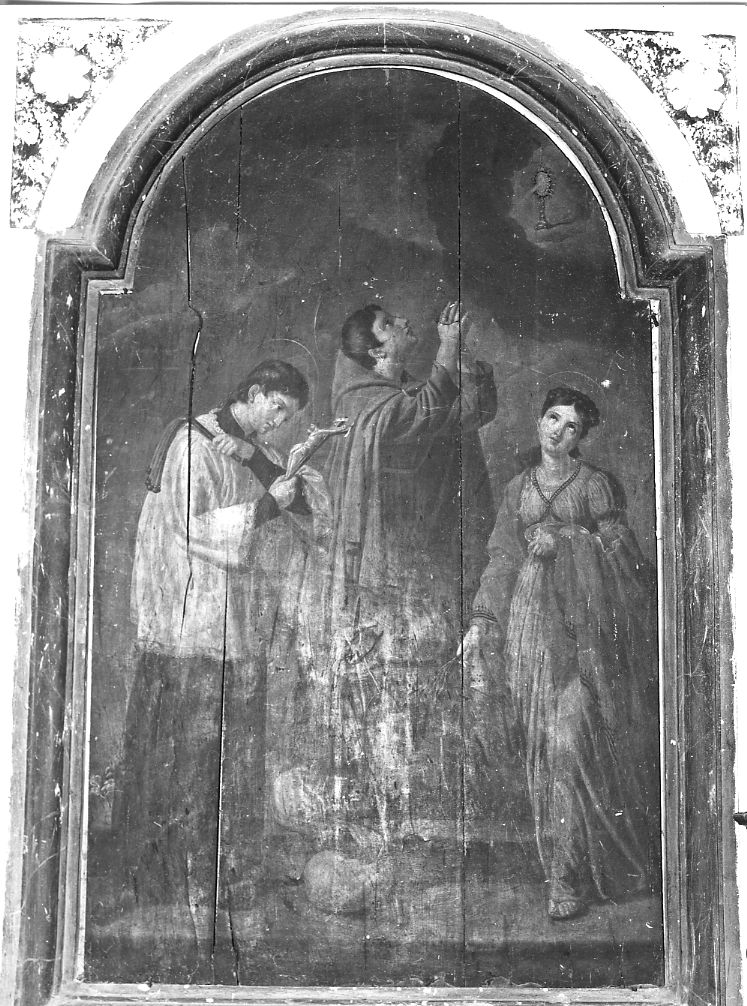 S.Luigi Gonzaga, S.Agata, S.Pasquale Baylon (dipinto) - ambito Italia centrale (sec. XIX)