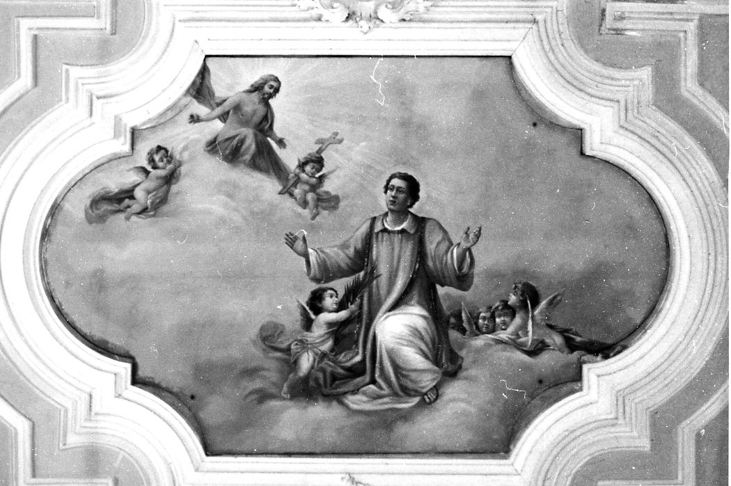 angeli portano in Cielo l'anima di Santo Stefano (dipinto) - ambito Italia centrale (sec. XIX)