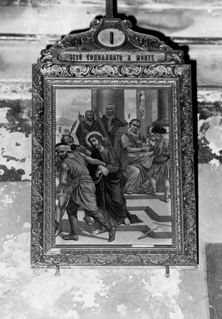 stazione I: Gesù condannato a morte (Via Crucis) - ambito Italia centrale (sec. XIX)