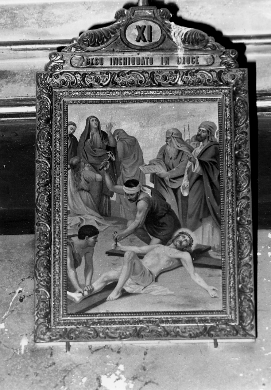 stazione XI: Gesù inchiodato alla croce (Via Crucis) - ambito Italia centrale (sec. XIX)