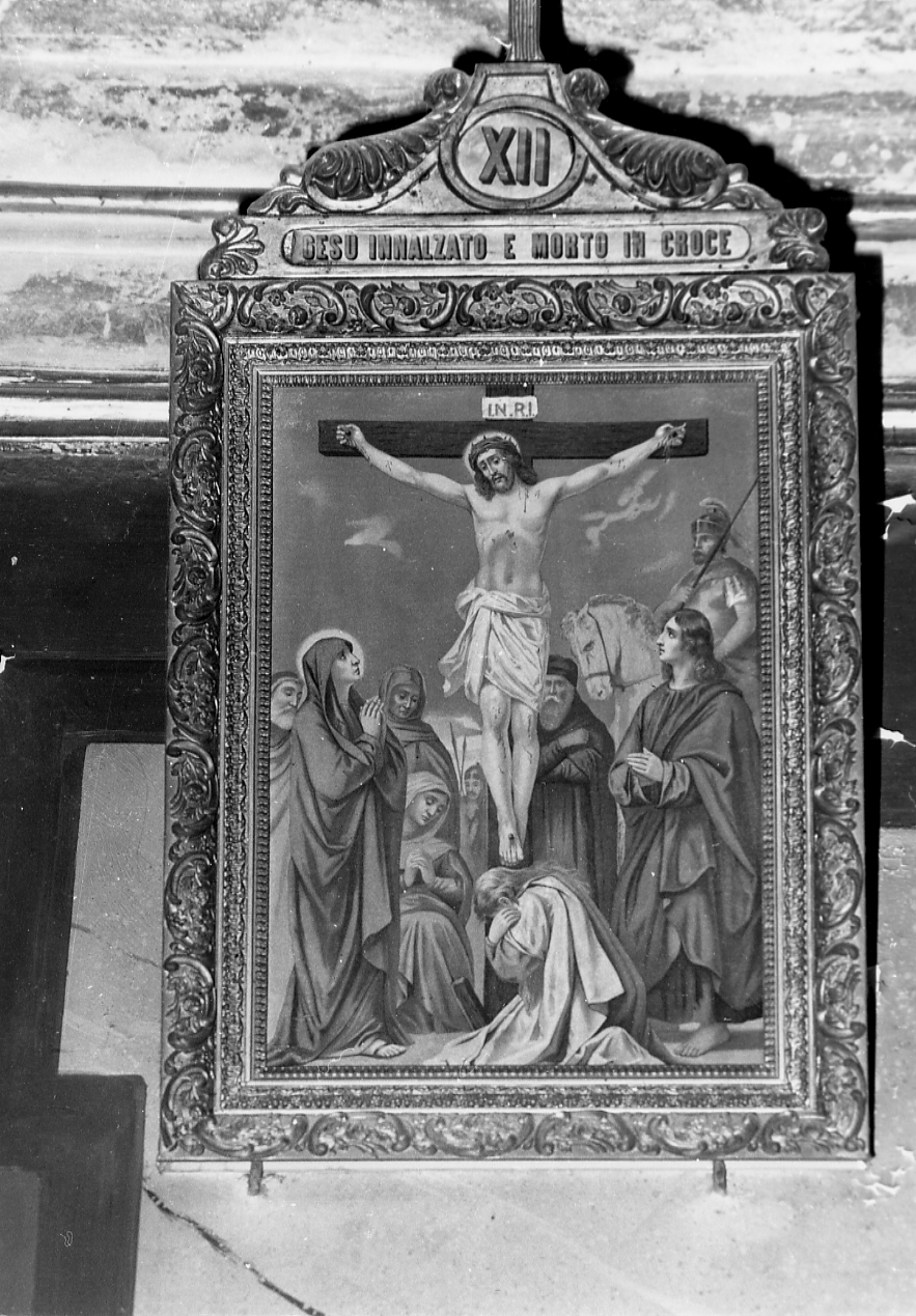 stazione XII: Gesù innalzato e morto in croce (Via Crucis) - ambito Italia centrale (sec. XIX)