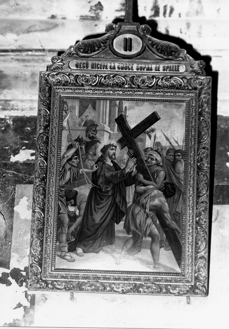 stazione II: Gesù caricato della croce (Via Crucis) - ambito Italia centrale (sec. XIX)