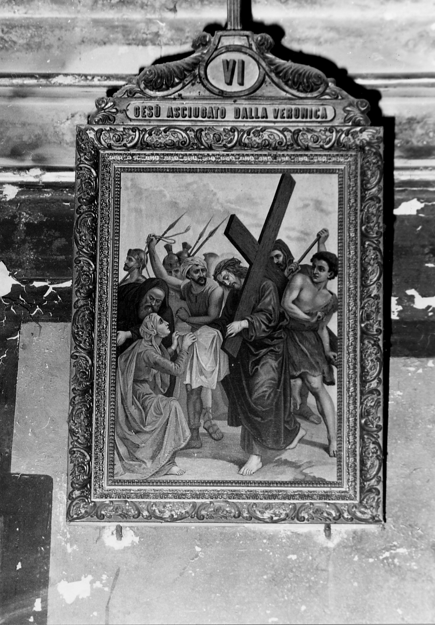stazione VI: Gesù asciugato dalla Veronica (Via Crucis) - ambito Italia centrale (sec. XIX)