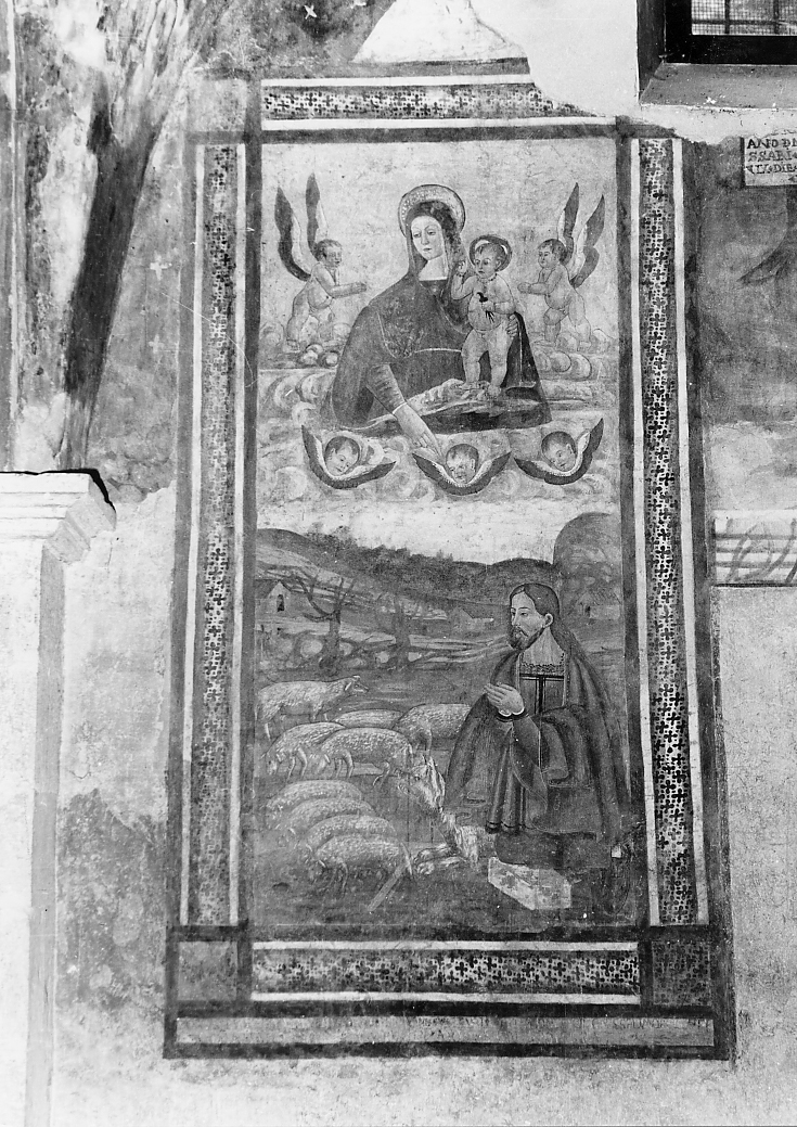 Madonna con Bambino e Cristo Buon Pastore (dipinto) - ambito abruzzese (sec. XVI)