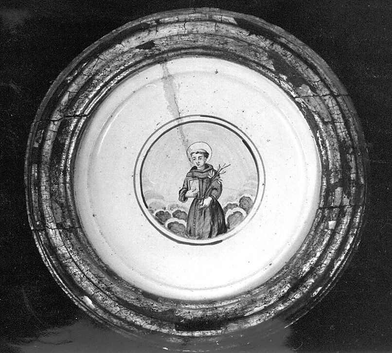 Sant'Antonio da Padova (piatto) - manifattura Italia centrale (sec. XVII)
