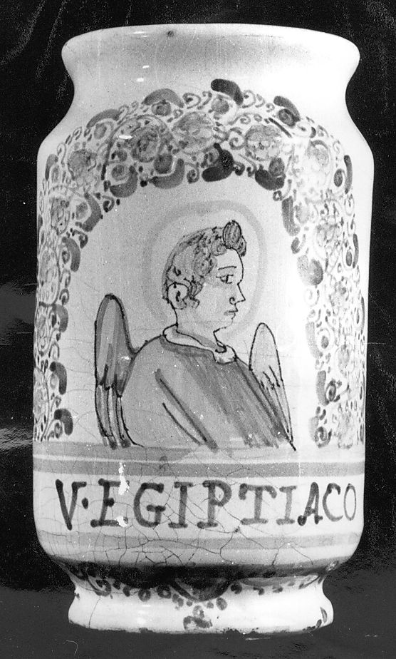 angelo (vaso da farmacia) - manifattura Italia centrale (ultimo quarto sec. XVII)