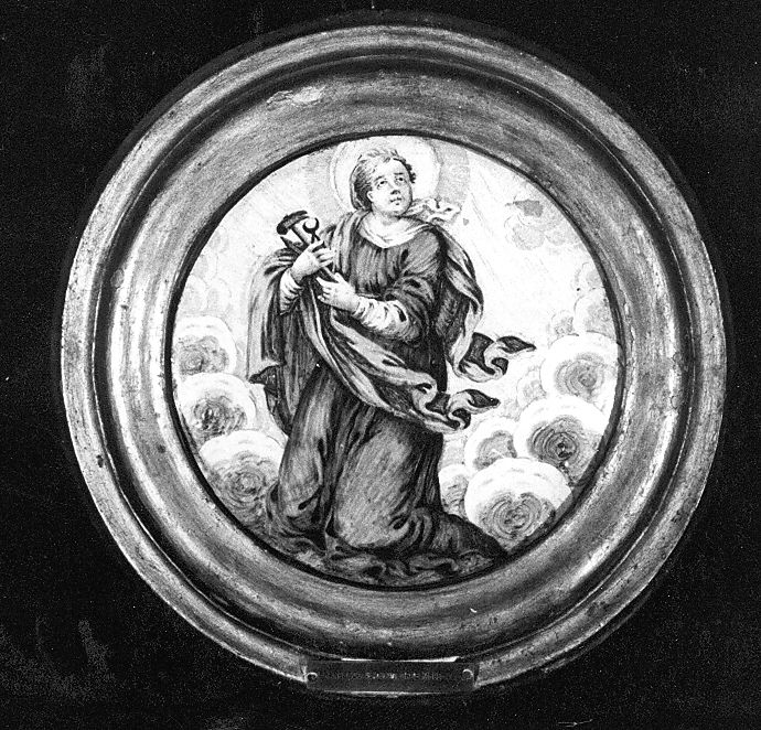 Sant'Apollonia (piattello) di Gentili Berardino il Giovane (attribuito) (sec. XVIII)
