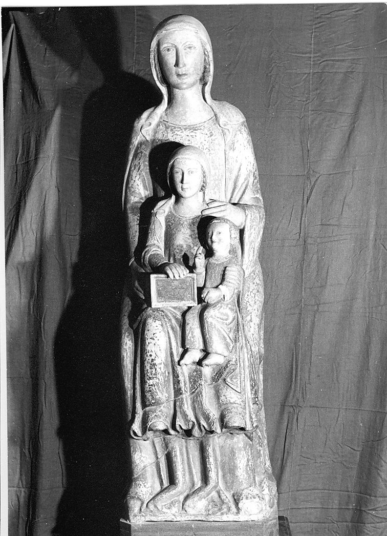 Sant'Anna con la Madonna e Gesù Bambino (gruppo scultoreo) - ambito abruzzese (seconda metà sec. XIII)