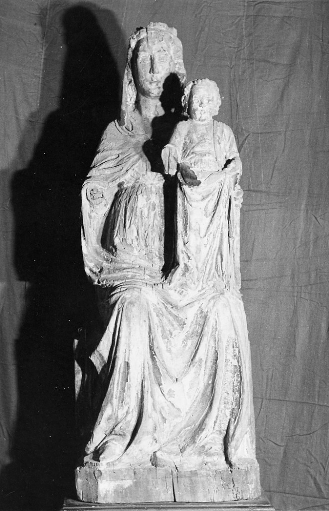 Madonna con Bambino in trono (gruppo scultoreo) - ambito abruzzese (sec. XIV)