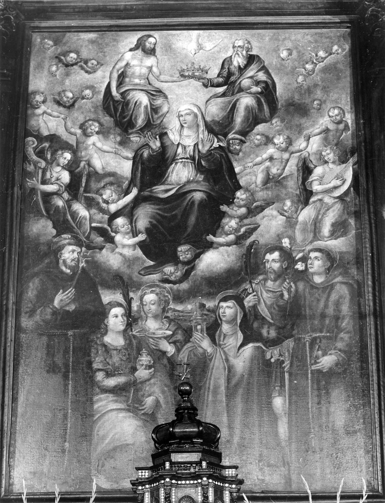 incoronazione di Maria Vergine (dipinto) - ambito abruzzese (prima metà sec. XVII)