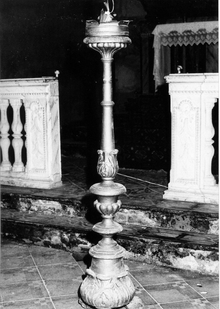 candelabro - ambito abruzzese (inizio sec. XVIII)